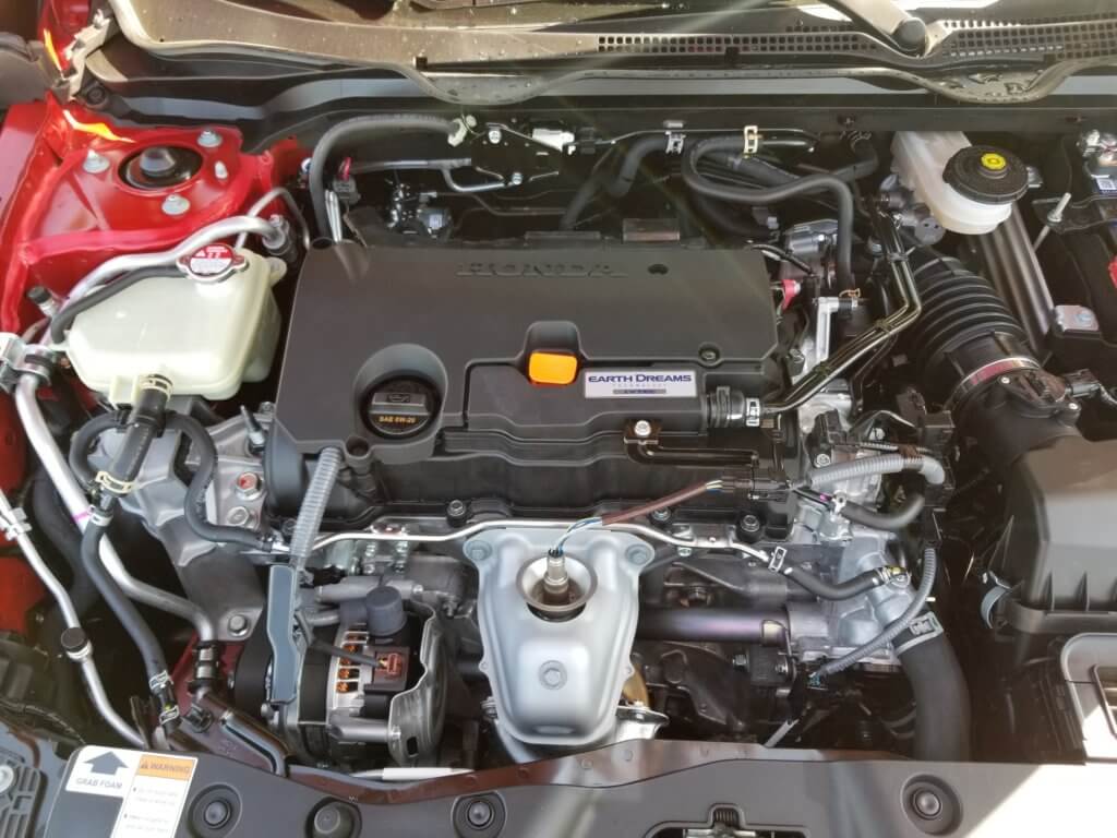Honda Civic engine oil fill cap and dip stick